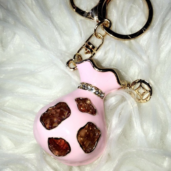 Pink Jewel Bag Keyring - Picture 2 of 4